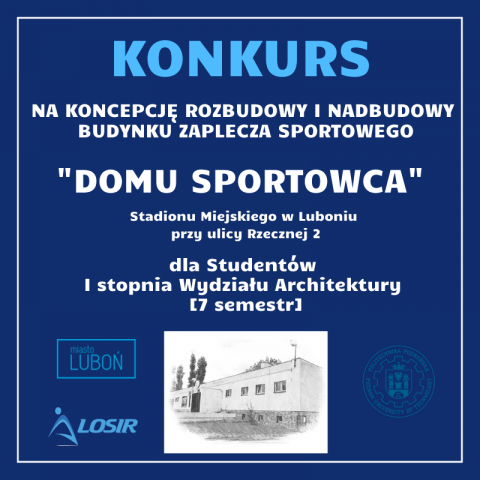 Plakat dom sportowca w Luboniu